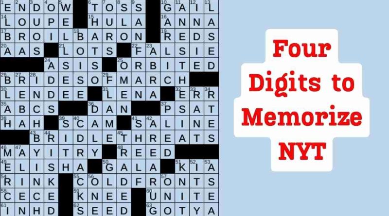 Four Digits to Memorize: A New York Times Method for Memory Improvement